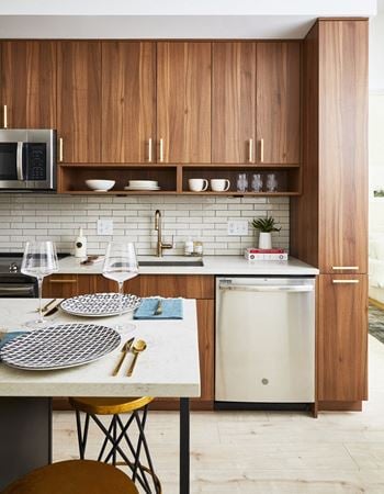 Modern kitchens with spacious pantries and integrated storage